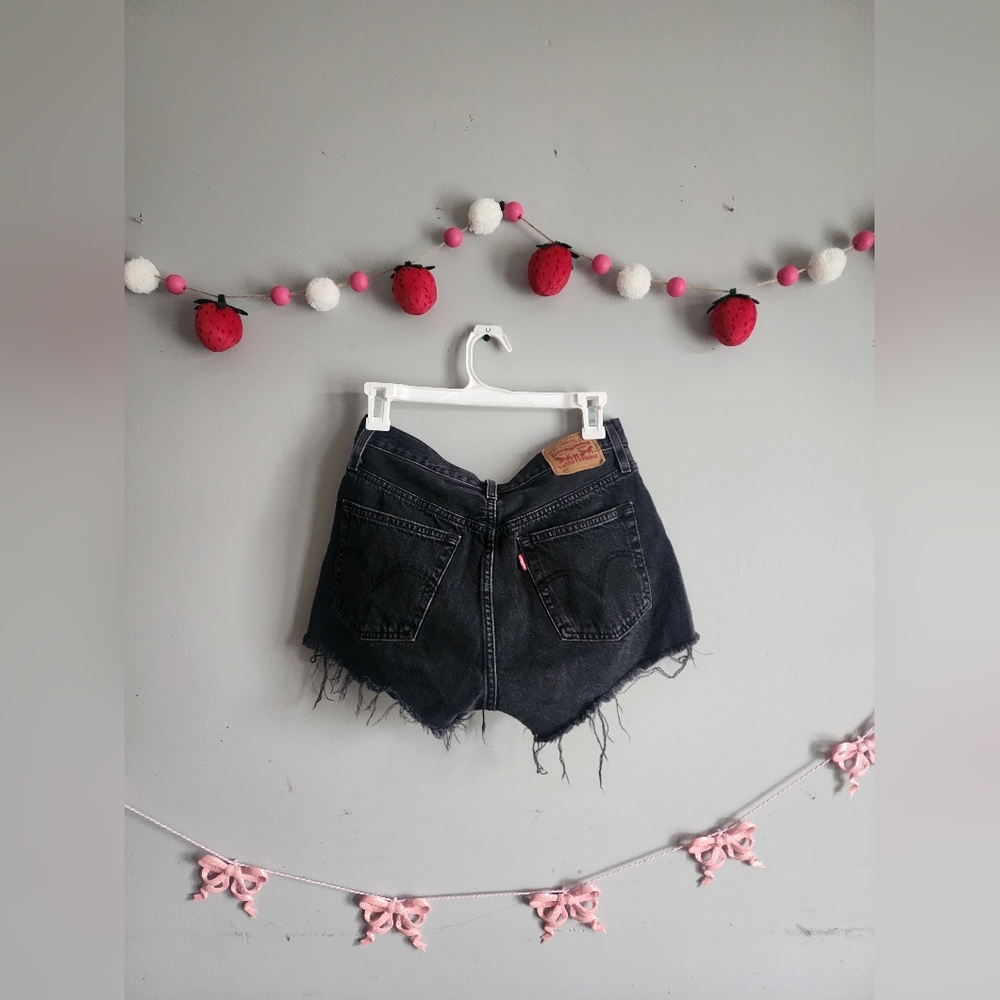 Levi's Women's Dark Gray Jean Shorts
